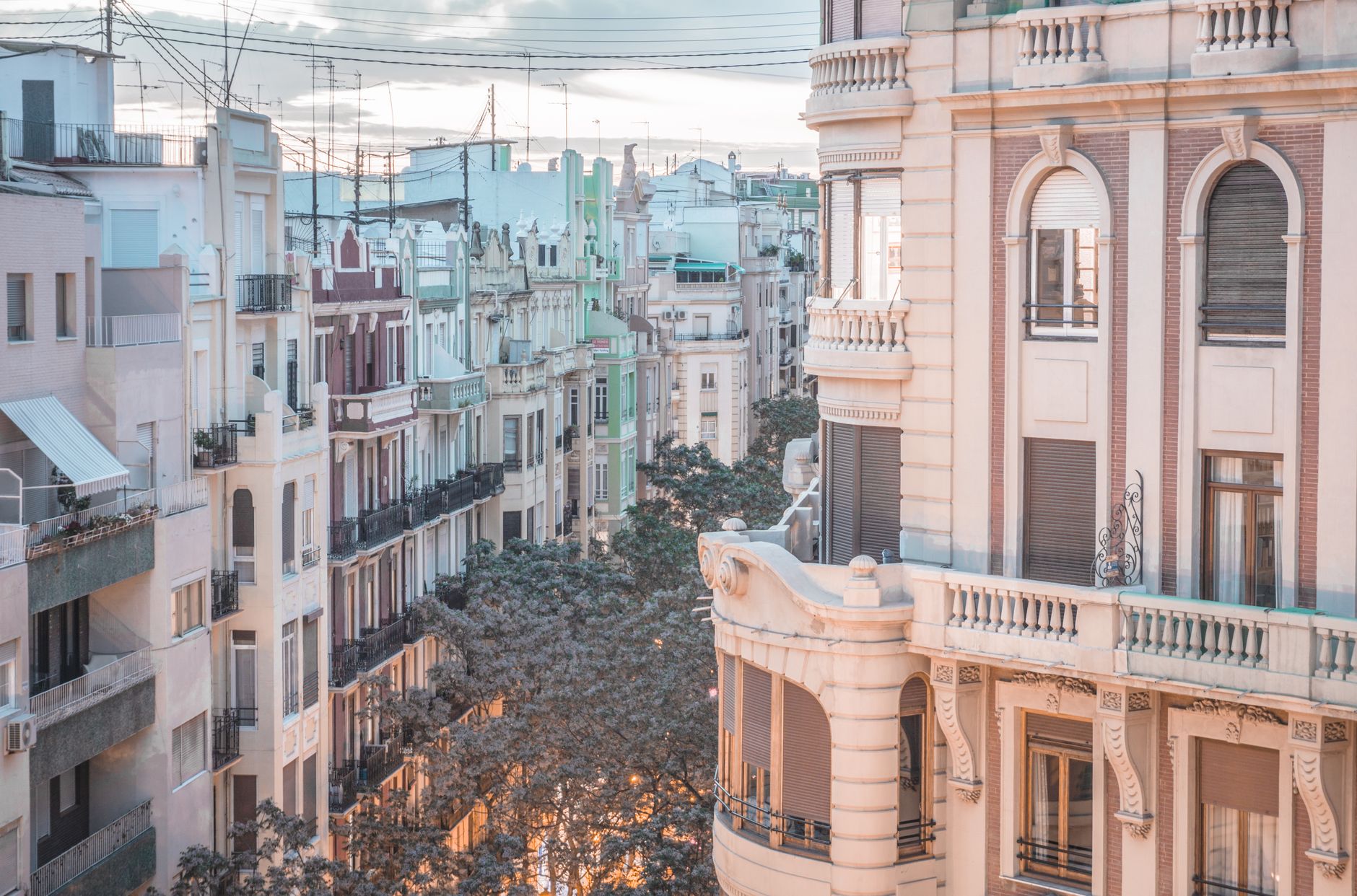 Ruas estreitas do Bairro do Carme em Valencia