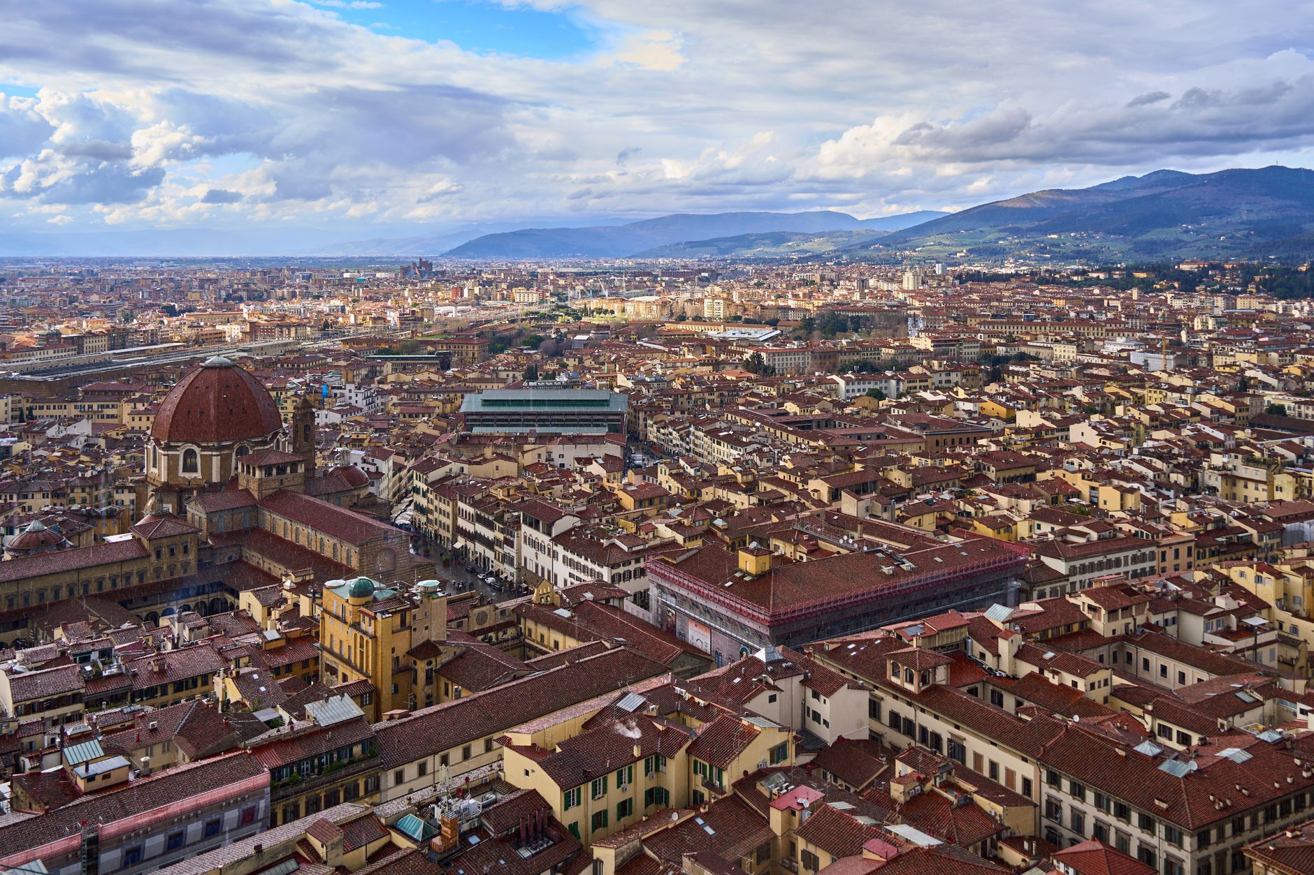 Vista sobre os telhados do centro histórico de Florence