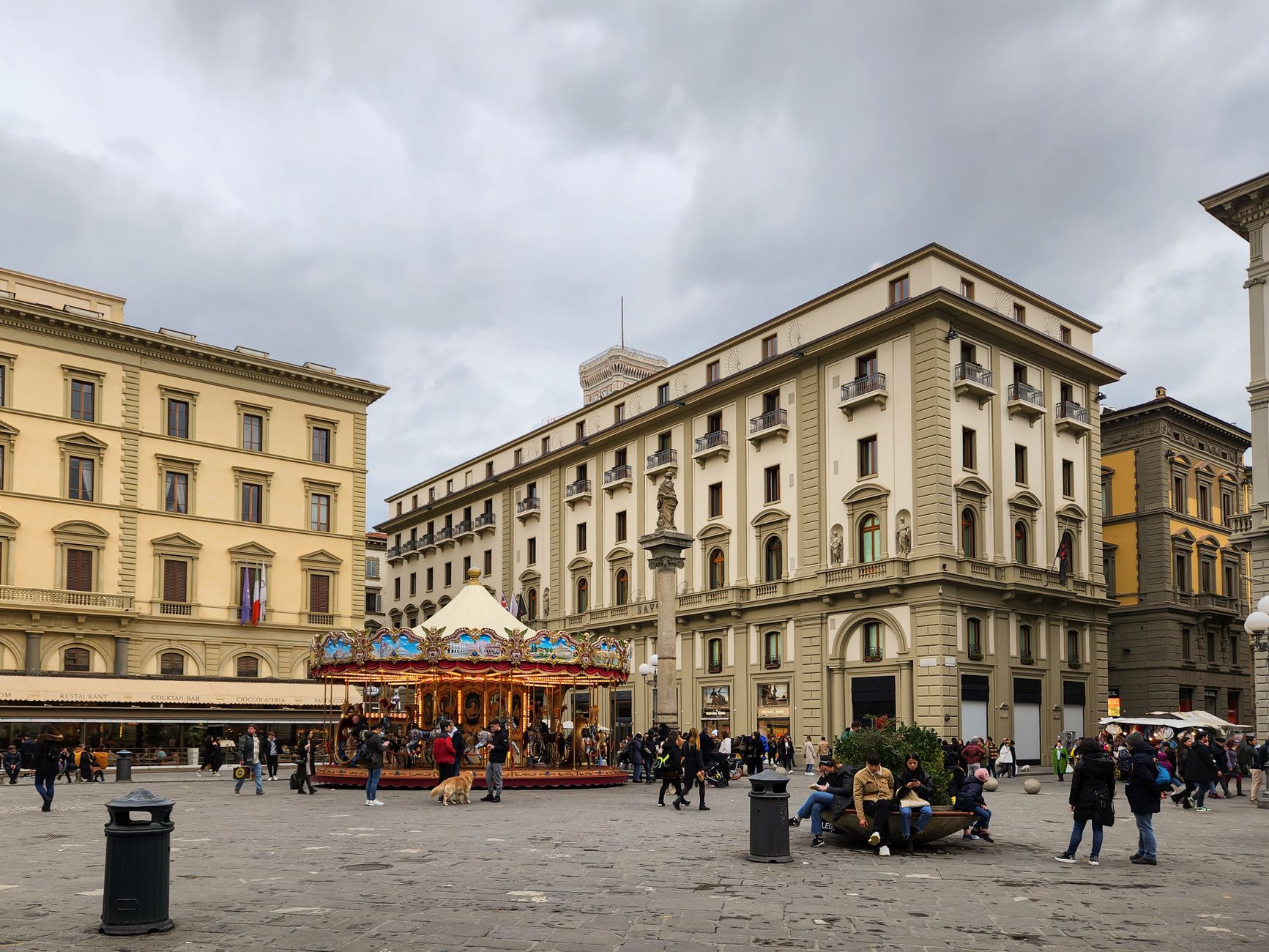 Praça de Florence num dia de inverno