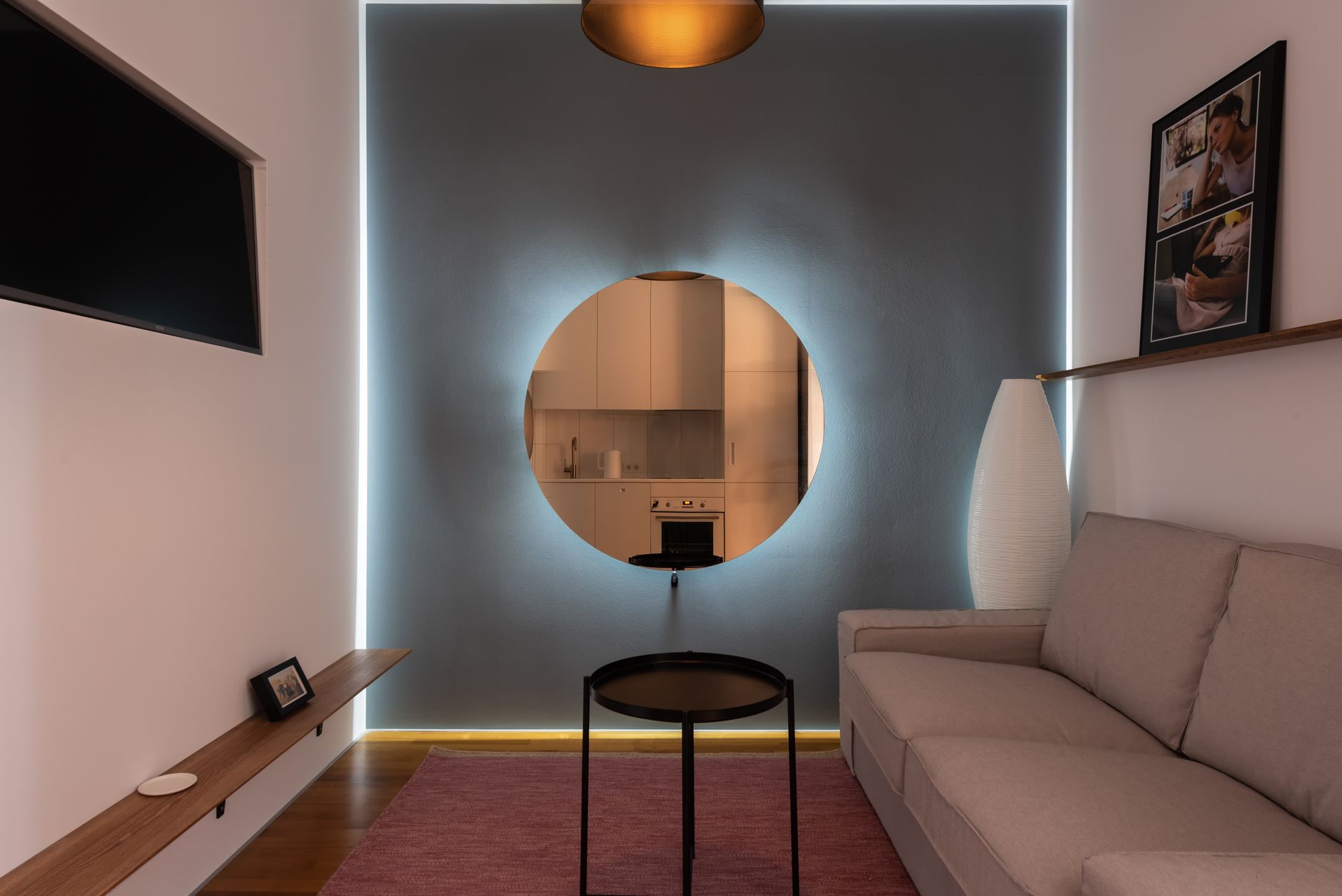 Interior tipico de um apartamento turistico em Zagreb